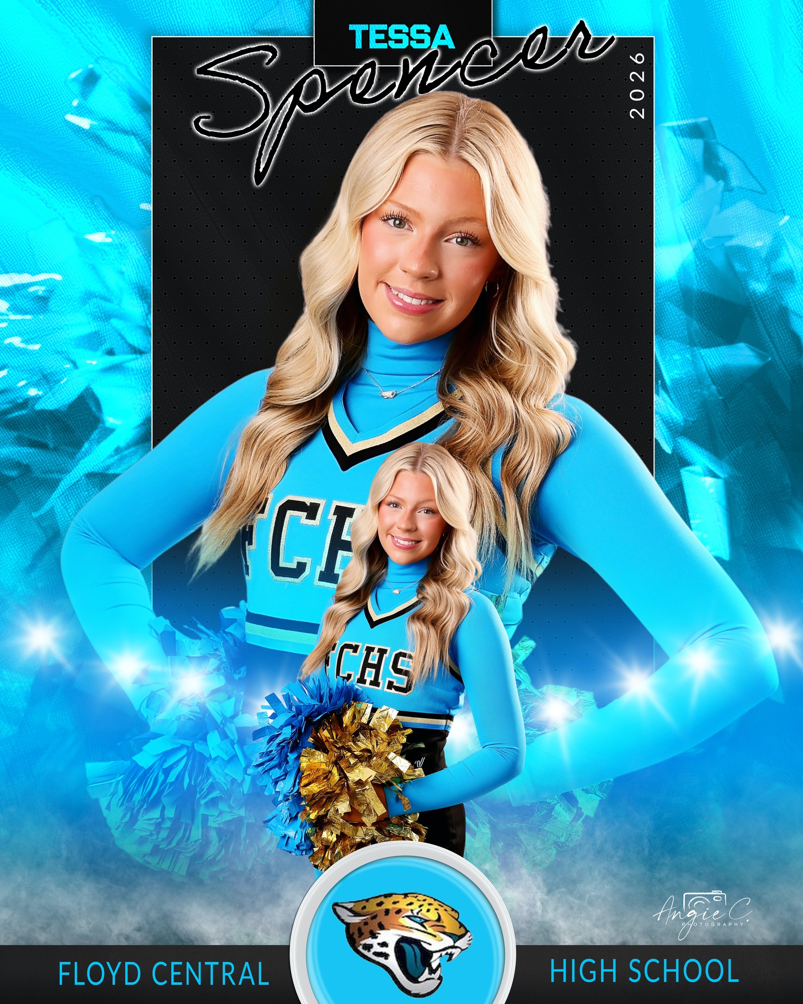 Cheerleader composite portrait