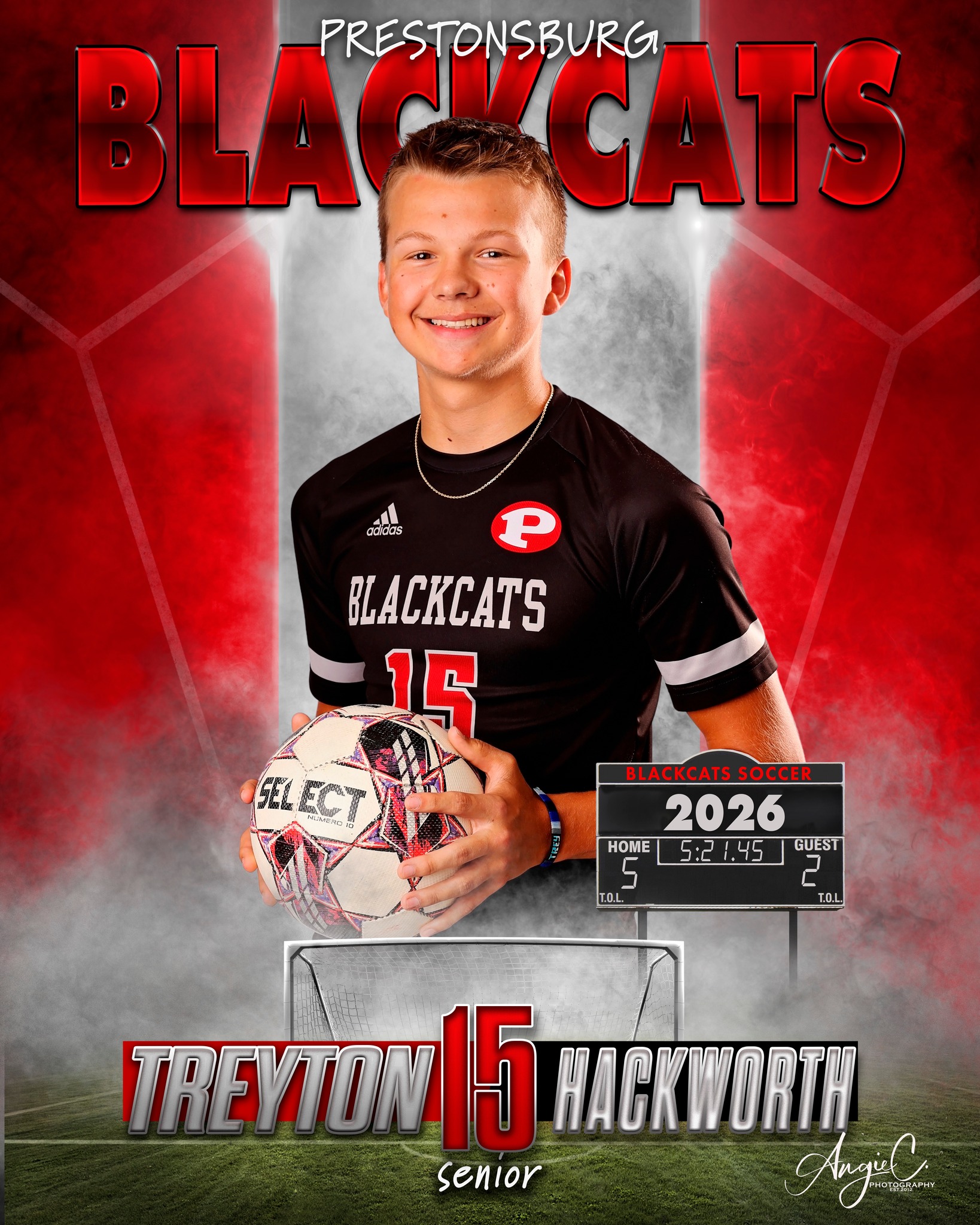 Soccer player composite portrait