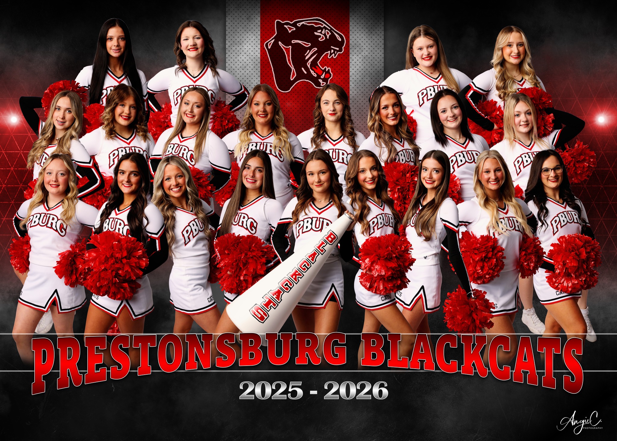 Volleyball composite banner with portrait and action pose on teal graphic background